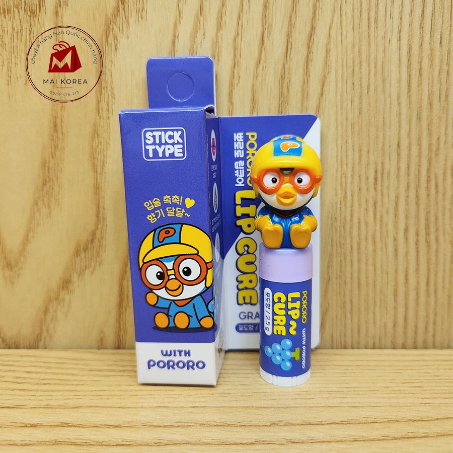 Son dưỡng môi cho bé Pororo Lip Cure nội địa Hàn Quốc 2.5g