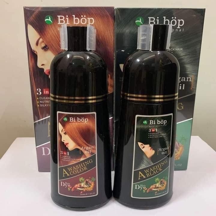 Dầu Gội Phủ Tóc Bạc Đen - Nâu Thảo Dược BI BỐP - Thành Phần 100% Thảo Dược