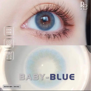 Kính Áp Tròng RUBYEYES Màu Xanh Baby Blue, Lens Màu Xanh Tặng Khay Gương Dụng Cụ BST BEARLENS