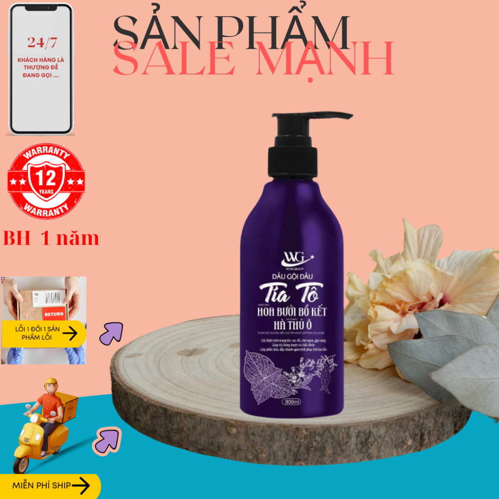 Dầu gội đầu-xả Tía Tô nano bạc Hoa bưởi Bồ Kết Sả chanh HÀ THỦ Ô, Thông đỏ Hoa Đậu Biếc,Cúc tím Violet Saffron Collagen