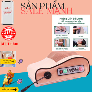 Gối Massage cổ vai gáy hồng ngoại 20 bi cao cấp thế hệ mới giảm giá từ 20%~30%