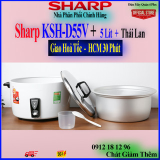 Nồi cơm điện sharp 5 lít ksh-d55v, d55v