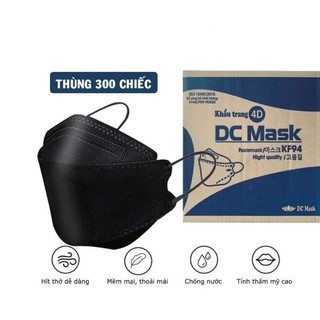 Thùng 300 chiếc khẩu trang Kf94 (màu đen)