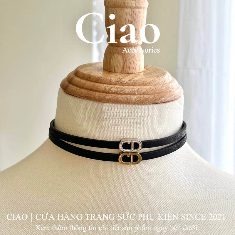 [HOẢ TỐC 1H] Choker/ Vòng cổ titan không đen gỉ đính charm mã 16 Ciao accessories