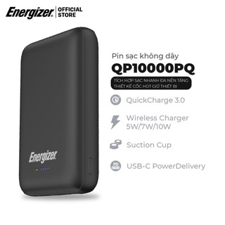 Pin sạc dự phòng không dây energizer qp10000pq 10000mah-sạc nhanh đa nền tảng pd/qc 3.0 - chính hãng