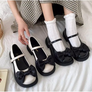 Giày búp bê tiểu thư nơ đôi có quai chéo BB-2569 lolita mary jane nơ hot trend 2024