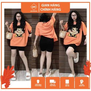 {Bigszie 45-85KG} Set Đồ Bộ Nữ Dáng Lửng Quần Thun Gân Áo Thêu PEKO Mặc Nhà