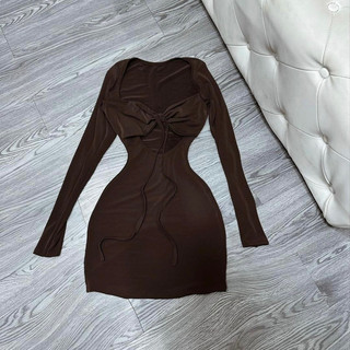 váy body dáng ngắn cột nơ yếm sexy