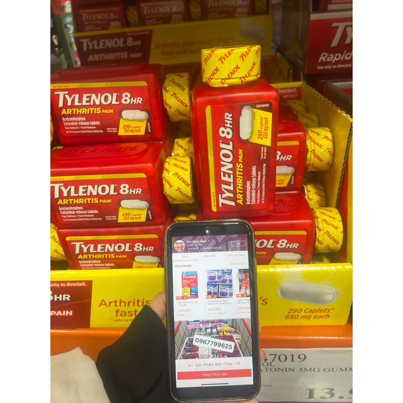 𝙏YLÊ𝙉ÔL 650mg 290 viên hàng Mỹ