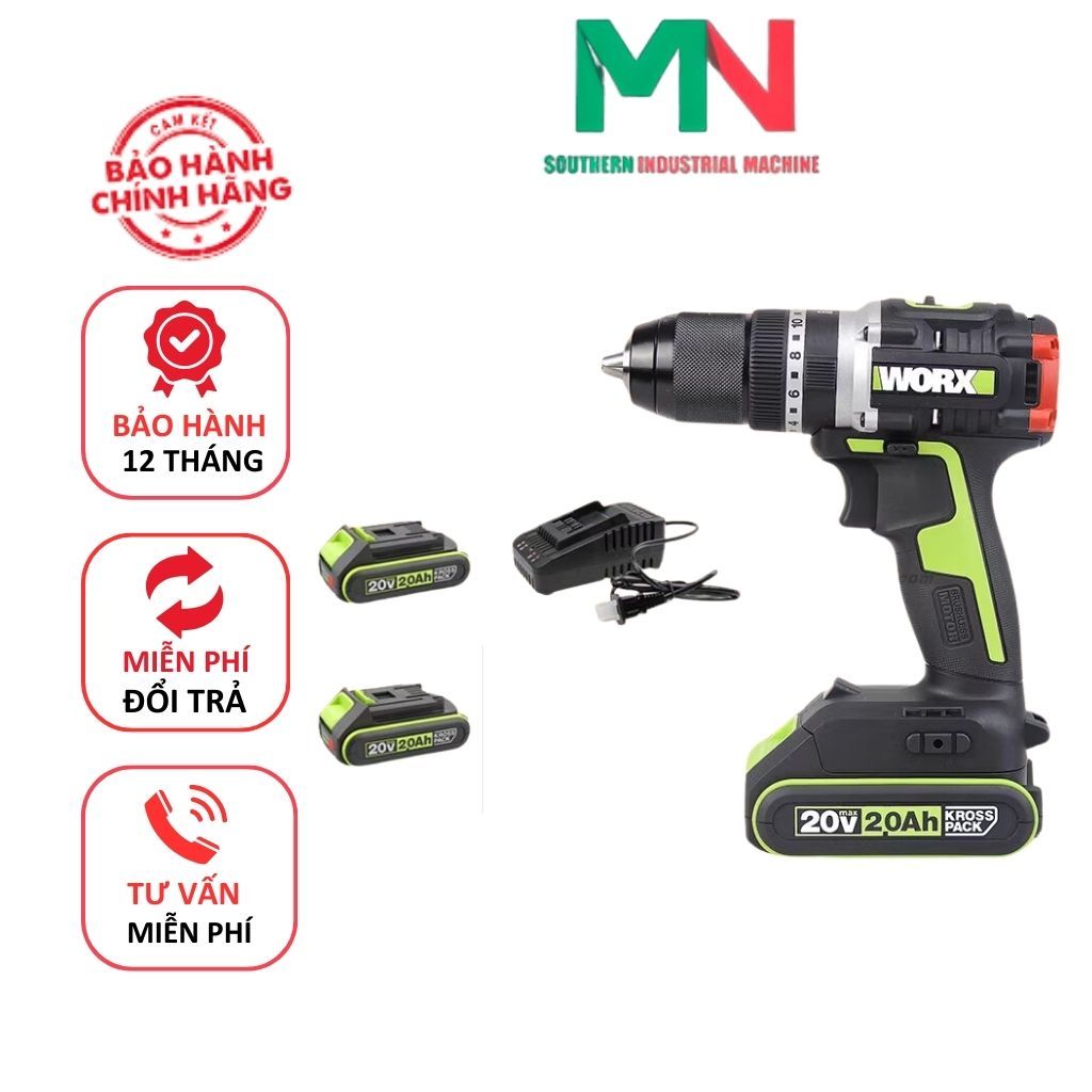 Máy Khoan Động Lực Pin 20V WORX WU369, WU369.1 WU369.2 WU369.9 - CHÍNH HÃNG