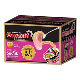 Thùng 24 ly mì Omachi có thịt thật 112gr*24ly