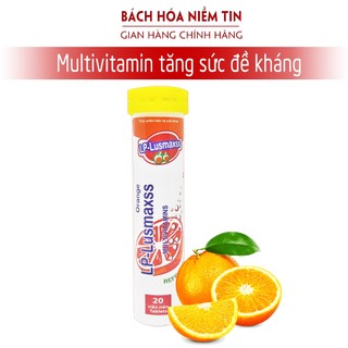 Viên Sủi Vitamin C vị Cam - Multivitamin PLUSZZS - HSD 2025 - bổ sung vitamin khoáng chất tăng cường sức đề kháng