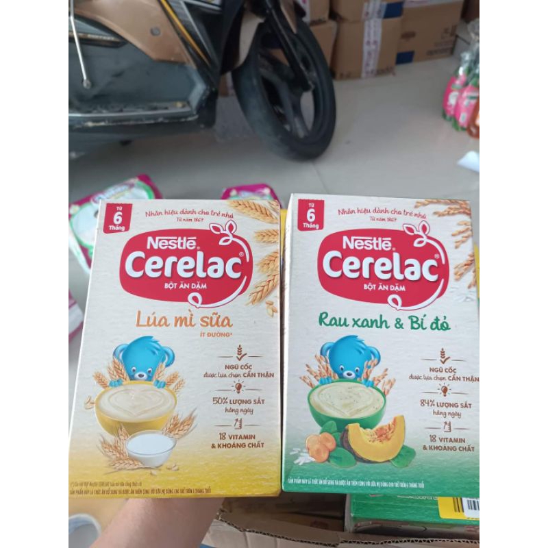 Bột ăn dặm Nestlé CERELAC Lúa mì Rau xanh bí đỏ hộp 200ml