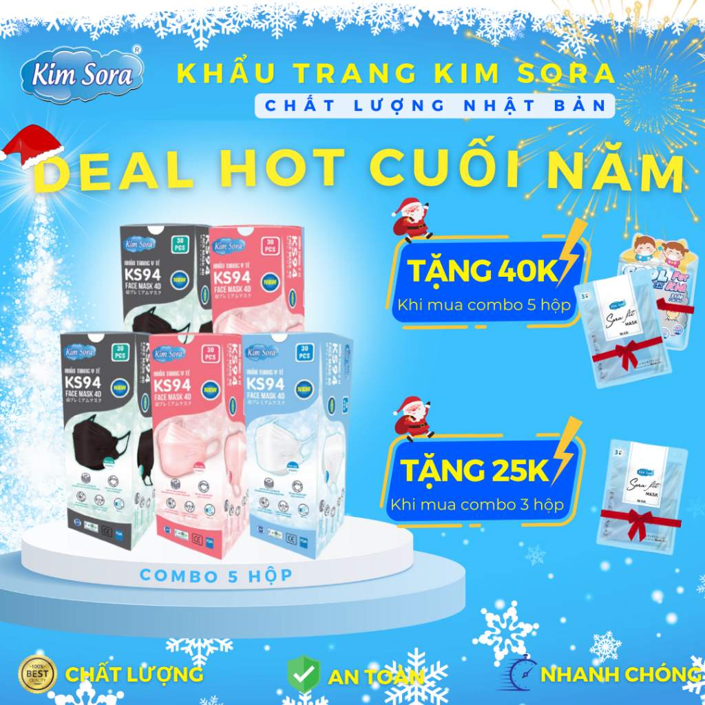 Khẩu trang KS94 cao cấp 4 lớp - 30 cái/ hộp