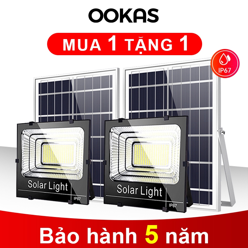 OOKAS đèn năng lượng mặt trời 200w đèn led ngoài trời solar light IP67 Chống Nước Tiết Kiêm Điện ĐÈN