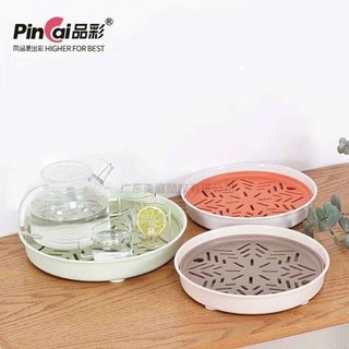 Khay úp ly nhựa tròn, khay úp tách trà nhựa