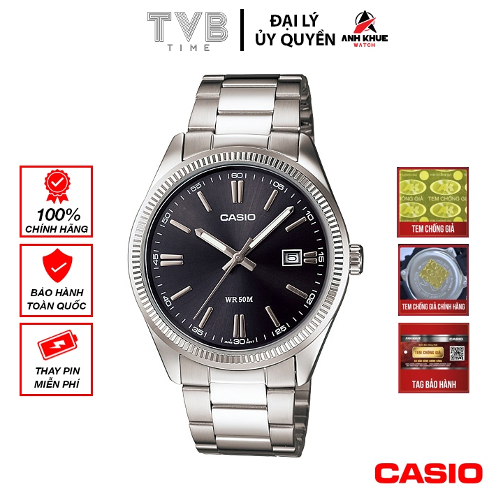 Đồng hồ nam dây kim loại Casio chính hãng MTP-1302D-1A1VDF (38mm)