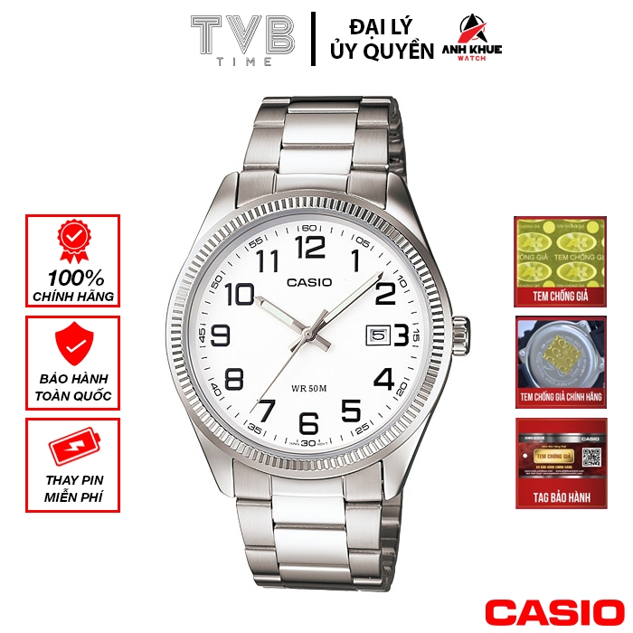 Đồng hồ nam dây kim loại Casio chính hãng MTP-1302D-7BVDF (38mm)