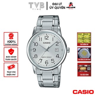 Đồng hồ nam dây kim loại casio chính hãng mtp-v002d-7budf