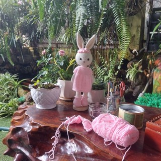 Thỏ váy đan