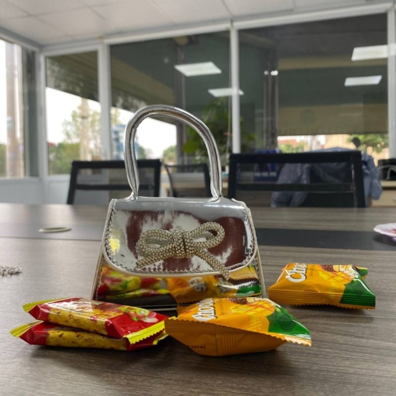 Túi xách nữ, túi đeo chéo thời trang công sở Hàn Quốc đeo chéo hot trend _ mni138 nơ 1quai cầmf tay