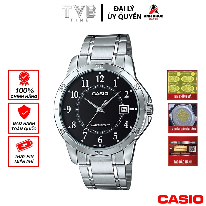 Đồng hồ nam dây kim loại Casio chính hãng MTP-V004D-1BUDF (41mm)