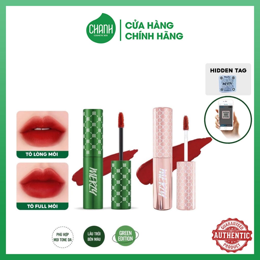 Son Kem Lì, Bền Màu, Lâu Trôi Merzy The First Velvet Tint V6