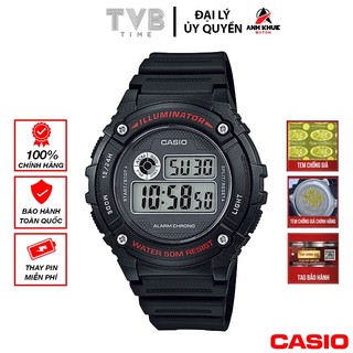 Đồng hồ nam dây nhựa casio chính hãng w-216h-1avdf