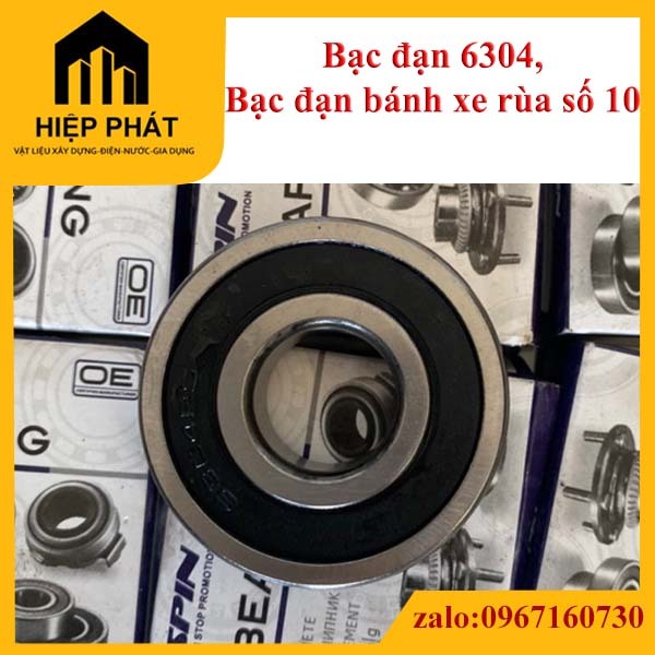 Bạc đạn 6304, bạc đạn bánh xe rùa số 10
