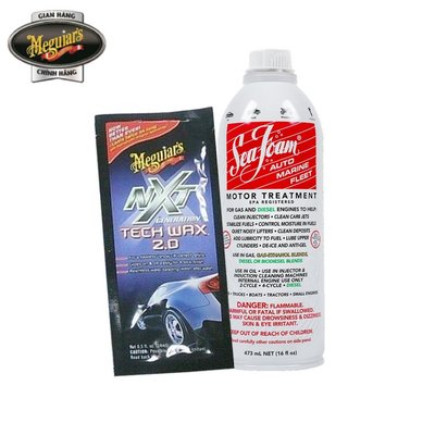 Combo Vệ sinh buồng đốt, động cơ xe hơi Sea Foam SF-16 và [Sample] NXT Tech Wax bóng sơn xe - CB2308