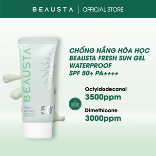 Kem Chống Nắng Chống Nước Dạng Gel BEAUSTA Fresh Sun Gel Waterproof SPF 50+/PA++++ Tuýp 50g