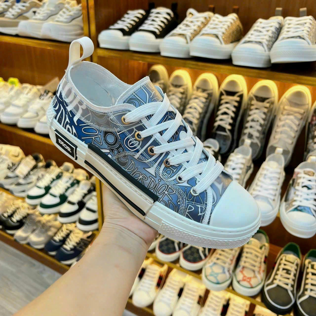 🔥Hot🔥 GIÀY DIO SNEAKER LOW CANVAS GREY Giày Dio Xanh Navy Họa Tiết Cắt Chéo Diamond Blade Đủ Hộp Tác Mác | BigBuy360 - bigbuy360.vn