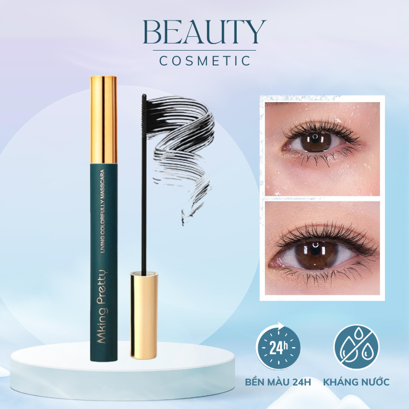 Mascara Mking - LUXE - Màu Đen - Siêu Mịn Chống Thấm Nước Không Gây Lem - Dài Và Làm Cong Mi Tự Nhiên