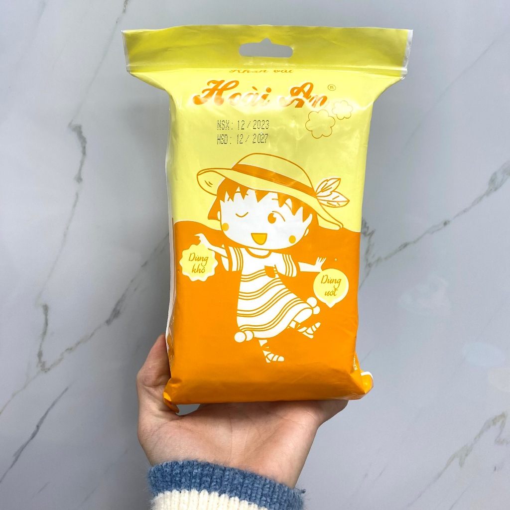 Khăn Vải Khô Lau Mặt Lau Tay An Toàn Dịu Nhẹ, Gói 60 Tờ Khăn Khô Đa Năng Không Mùi Không Gây Kích Ứng 88440