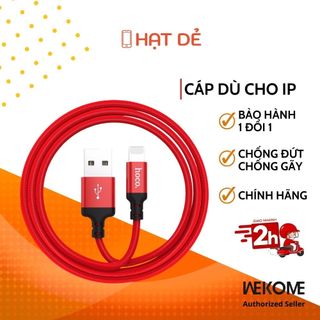 Cáp Sạc Hoco X14 Dài 1M/2M cho 8Plus/X/XsMax/11ProMax/12ProMax Bảo Hành 3 Tháng
