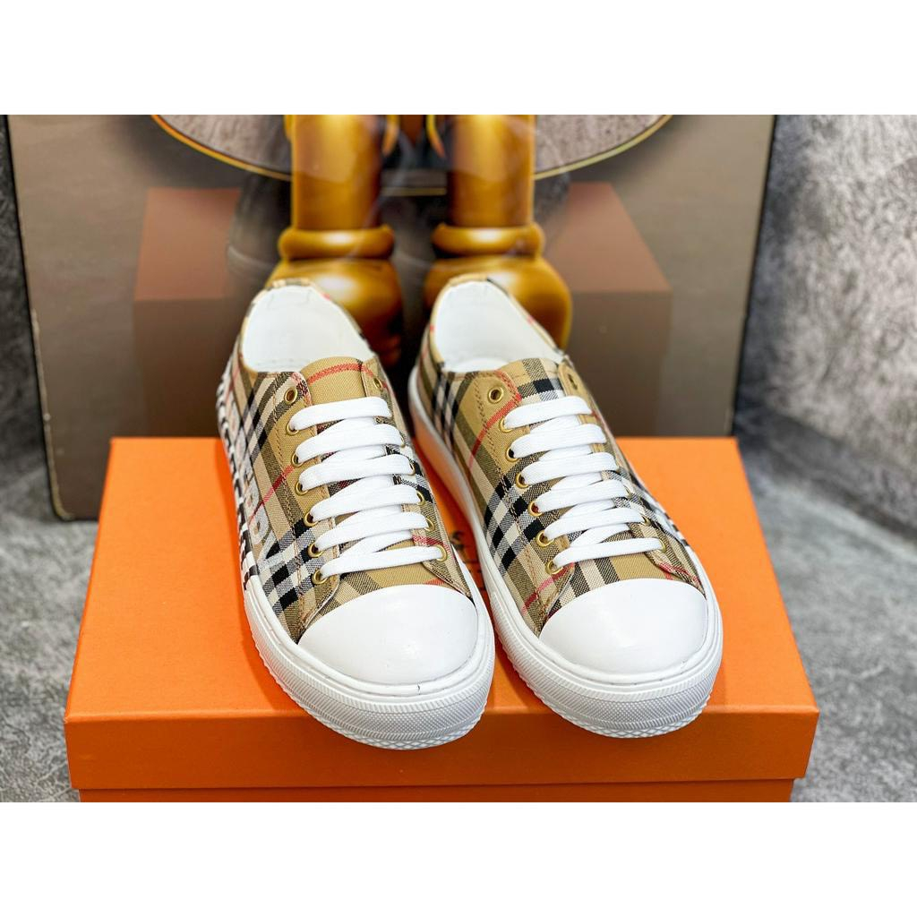 🔥Hot🔥 Giày Nam Nữ BBR Unisex Phối Kẻ Caro, Giày thể thao Burberry sneaker mẫu mới hot trend 2024