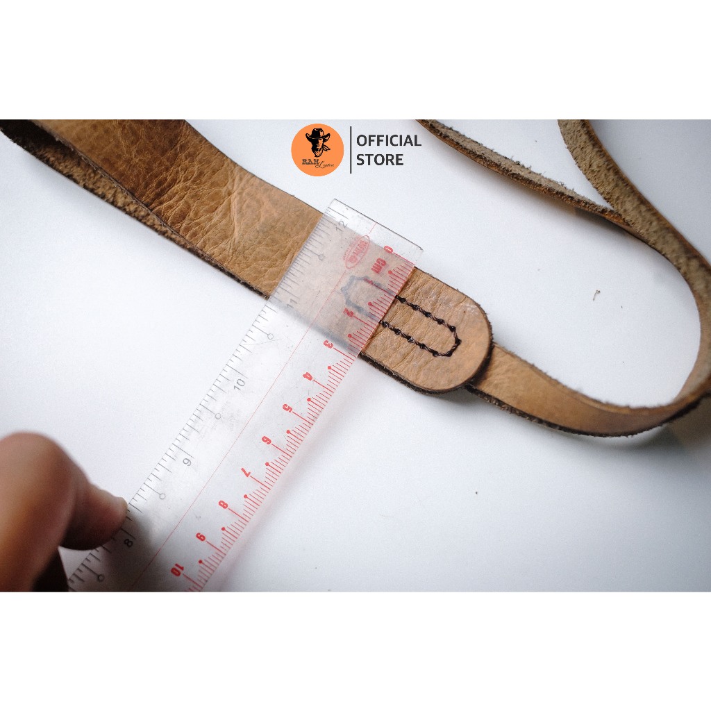 Dây máy ảnh da bò thật cho Sony, Fujifilm, Canon, Nikon - RAM Leather A6 mộc sáp