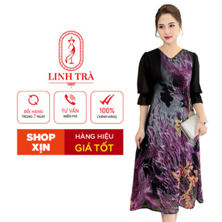 Đầm Trung Niên Linh Trà ( TM702) từ 45-75kg BIGSIZE thiết kế sang trọng, Đầm tặng mẹ, tặng bà Đầm đi tiệc [ LINHTRA ]