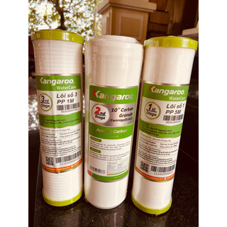 Bộ 3 lõi lọc nước Kangaroo 123 hàng chính hãng- Dùng cho máy lọc nước RO