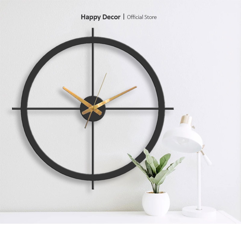 Đồng Hồ Treo Tường CNC Decor Kim Trôi Trang Trí Phòng Khách, Phòng Ngủ, Quán Cafe, Phong Cách Tối Giản HAPPY DECOR DH010