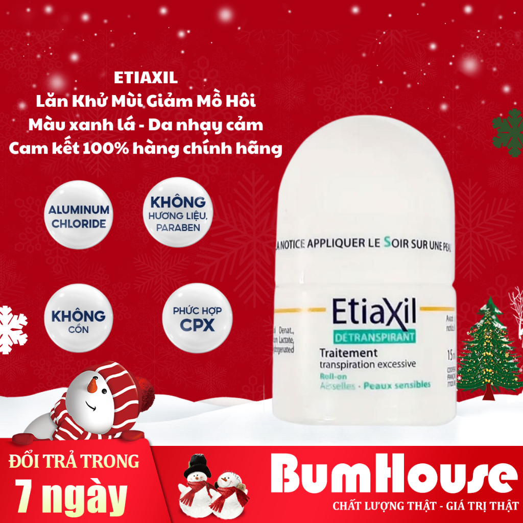 Lăn Khử Mùi Etiaxil Dành Cho Da Nhạy Cảm 15ml - Màu xanh