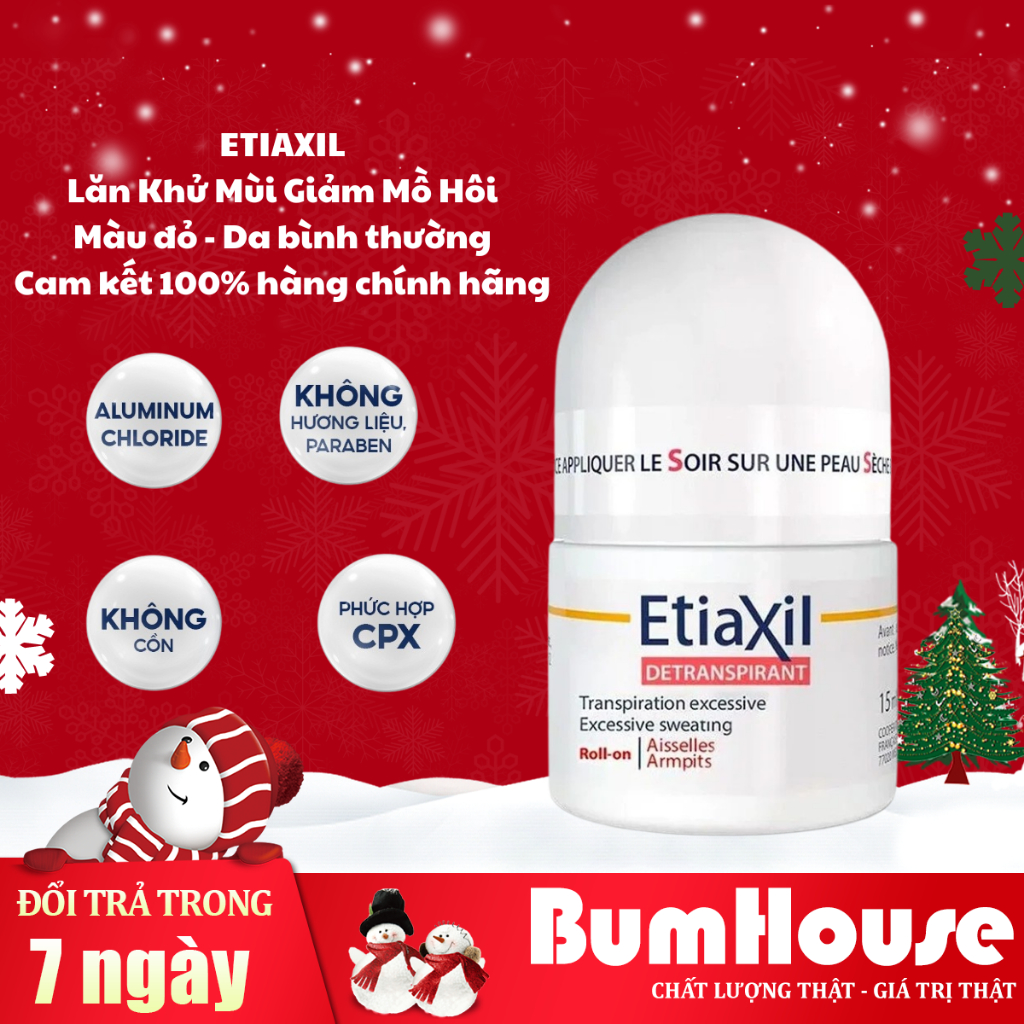 Lăn Khử Mùi Giảm Mồ Hôi Etiaxil Dành Cho Da Thường 15ml Màu Đỏ
