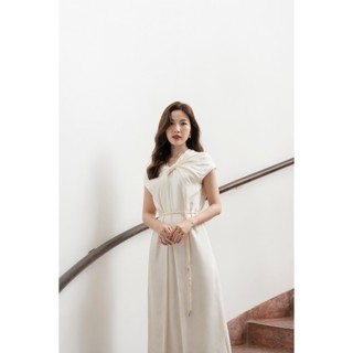 Goddess Silk Gown Dress - Chiếc váy lụa với phần cổ tạo hình bằng kỹ thuật vặn xoắn vải
