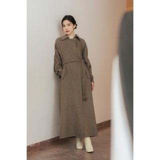 Wool trench coat - măng tô dạ dáng dài từ bst fw23 the resonance of rattan art by december chris