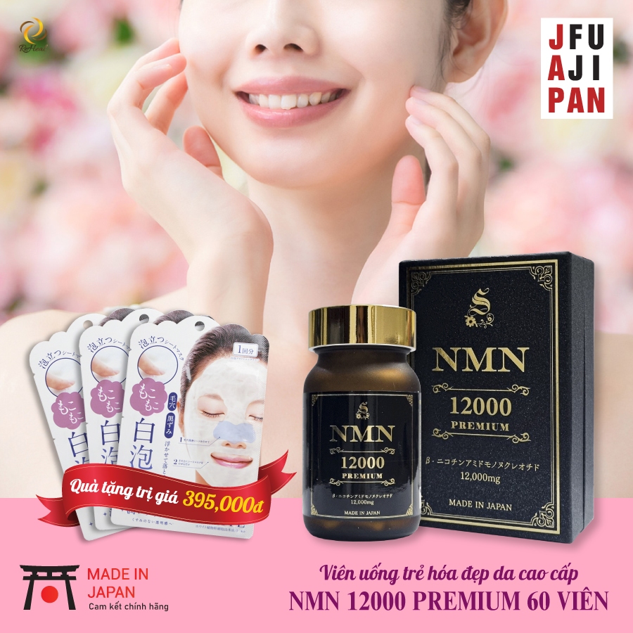 Viên uống trẻ hóa đẹp da cao cấp NMN 12000 Premium 60 viên