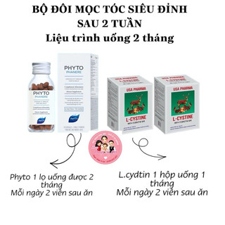 1 liệu trình 2 tháng viên uống PHYTO Phanere + Lcysdtine hỗ trợ mọc tóc, dưỡng móng , da