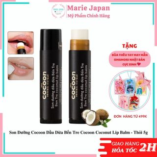 Son Dưỡng Cocoon Dầu Dừa Bến Tre Cocoon Coconut Lip Balm - Thỏi 5g