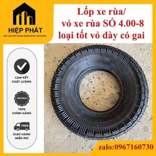 Lốp xe rùa/ vỏ xe rùa số 4.00-8 loại tốt vỏ dày có gai