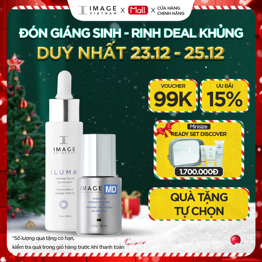 Combo cải thiện sắc tố, trẻ hoá da ILUMA Intense Facial Illuminator + IMAGE MD Restoring Retinol Booster