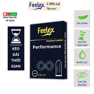 Bao cao su Feelex Performance siêu mỏng, nhiều gel bôi trơn - hộp 1c